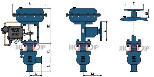 氣動衛(wèi)生級調節(jié)閥結構圖
